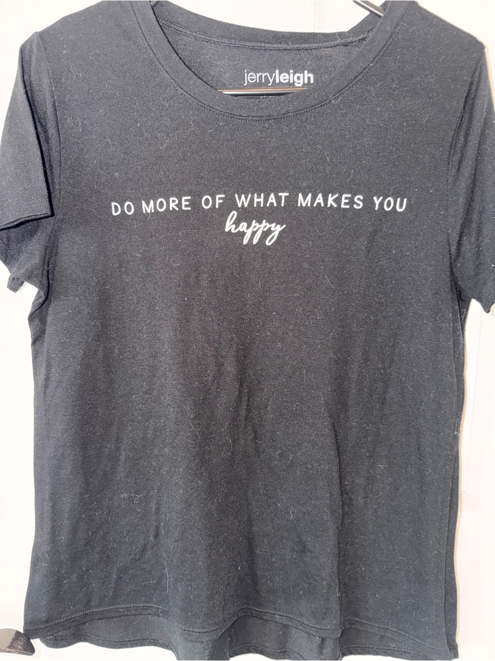 jerryleigh Black Short Sleeve Graphic Tee - 'Do More Of What Makes You Happy'